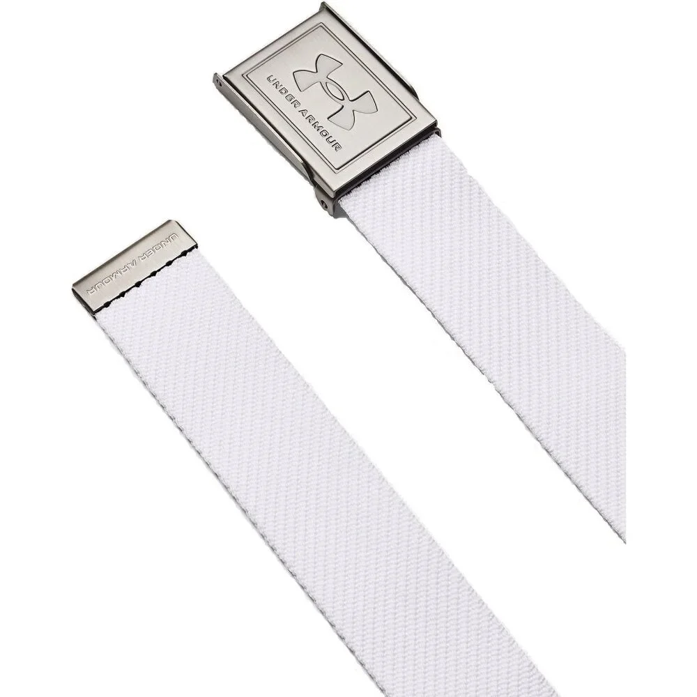 Under‎ Armour Webbing Belt Golf OSFM Cut To Fit Adjustable Elastic Stretch White